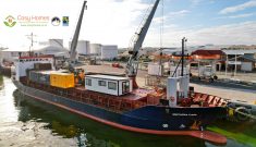 A Cosy Home being shipped to the Chatham Islands